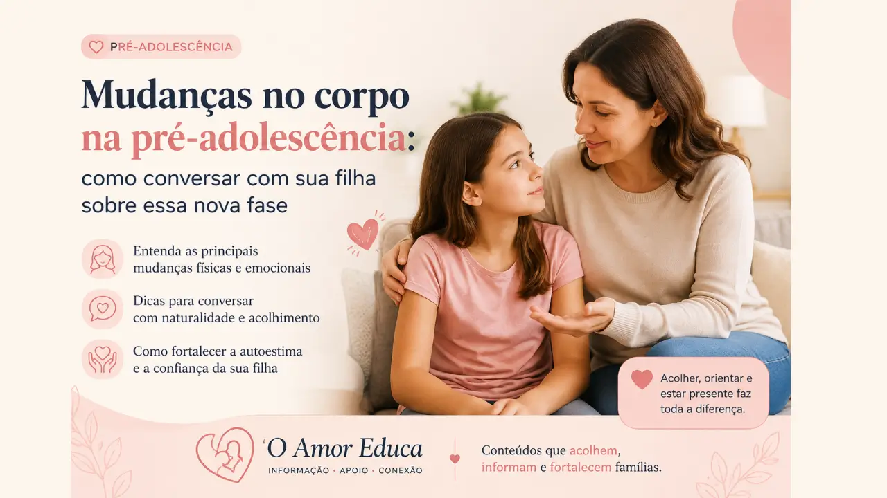 Mudanças no corpo na pré-adolescência.